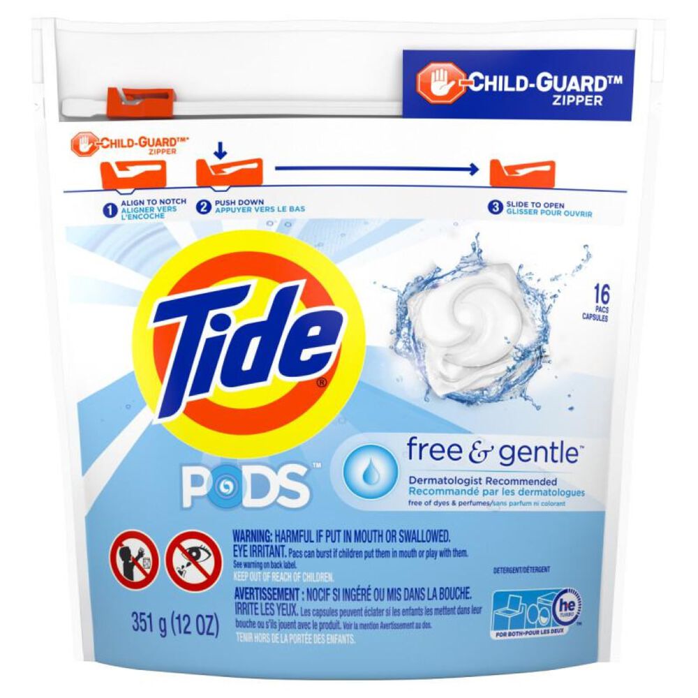 Tide Detergente De Ropa Concentrado Free&gentle 16 Capsulas image number 0.0